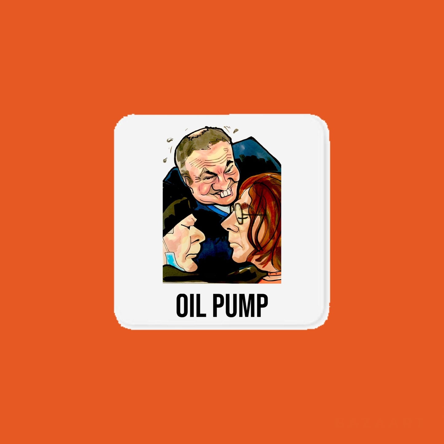 Everton ‘OIL PUMP’ square coaster